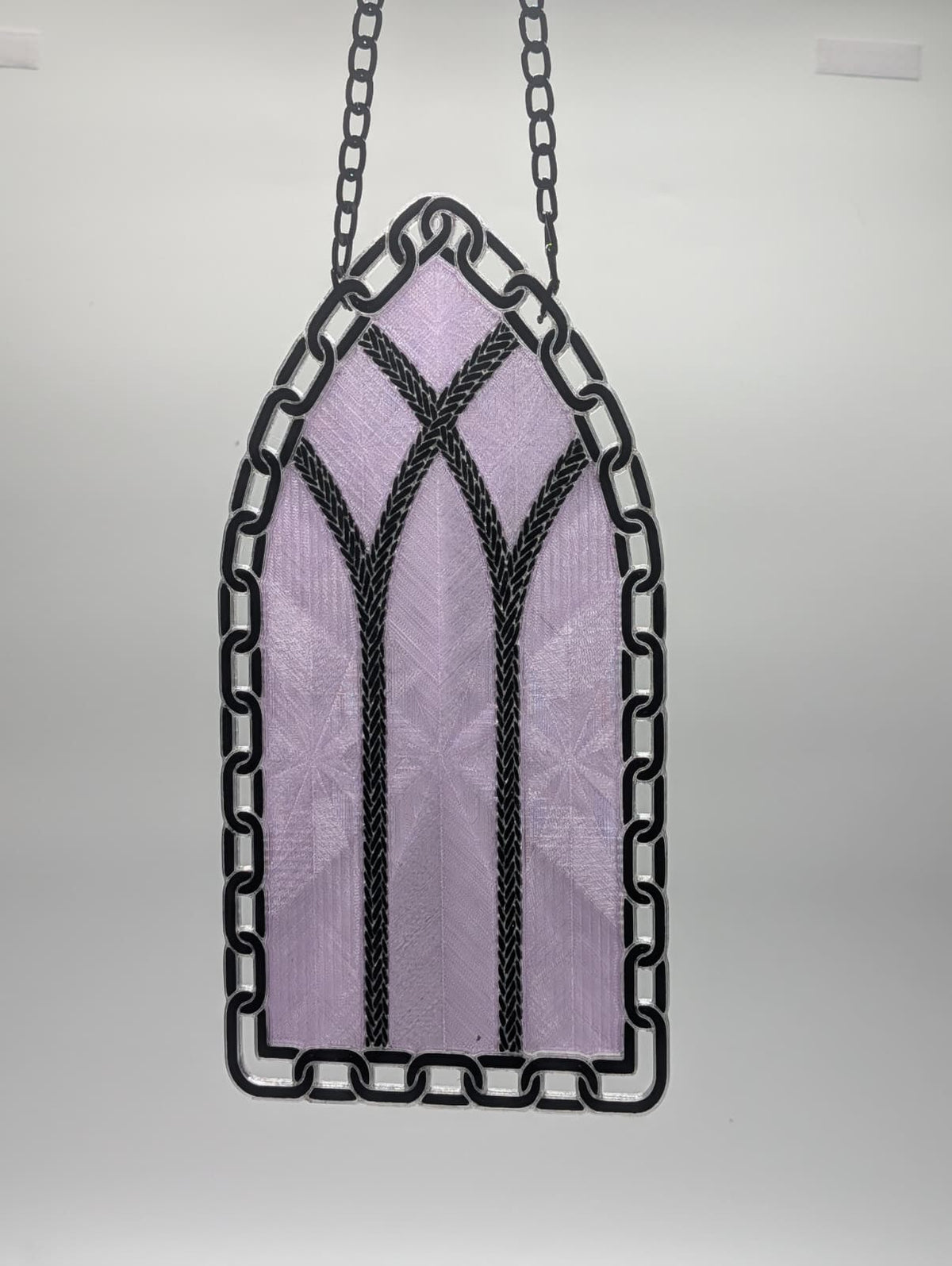Gothic Lavender Window: 3D Printed Faux Stained Glass Sun Catcher