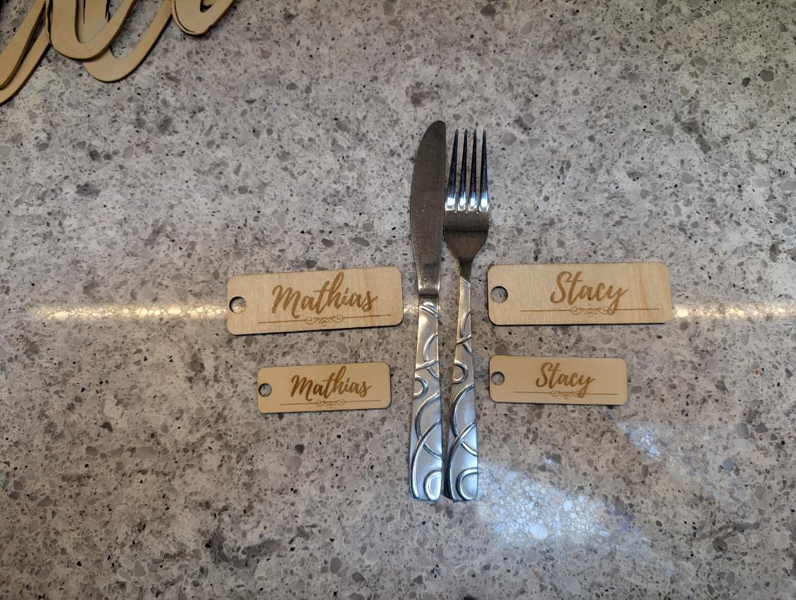 Table name tag place setting