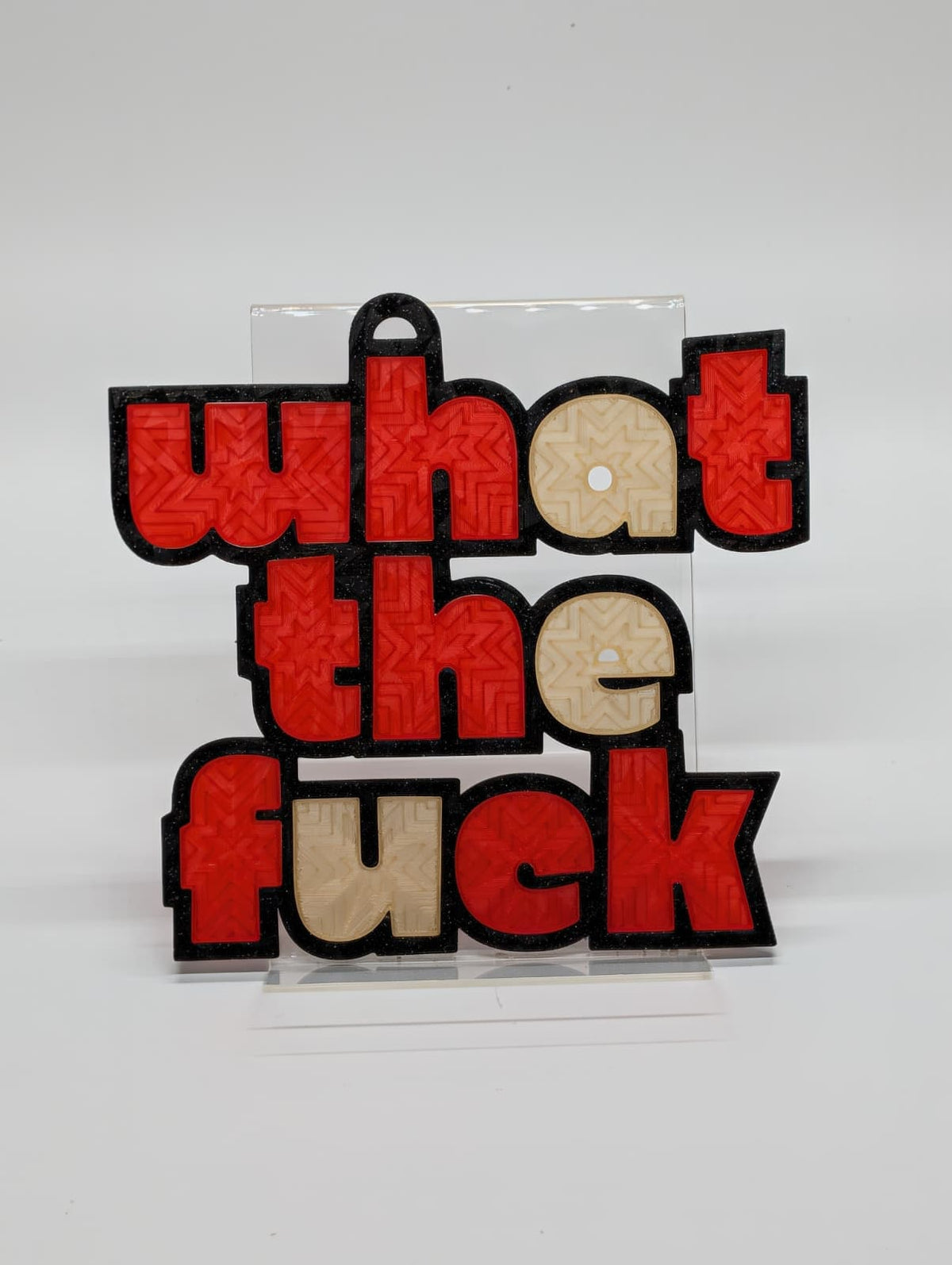 What The Fuck Sun Catcher – 3D Printed Faux Stained Glass Window Charm