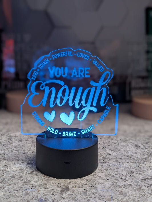 Acrylic sign with LED base