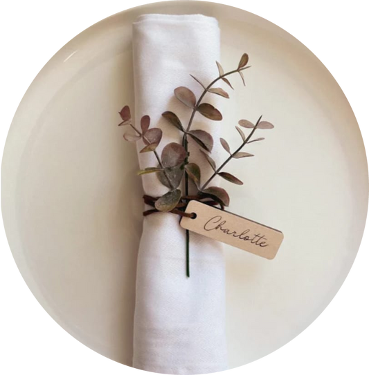 Table name tag place setting